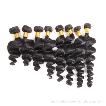 Huashuo Free Shipping 20 inch Italian Raw Unprocessed Virgin Remy Loose Wavy Human Hair Weave Italian Mink Hair Extensions